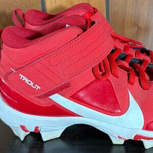 Nike Trout 7 Keystone Fastflex Baseball Cleats Red Youth 3Y CZ5910-616 - GUC